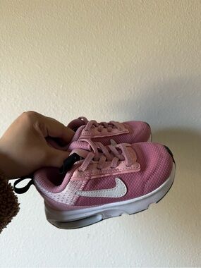 Nike Kids Pink Mesh Sneakers with White Swoosh